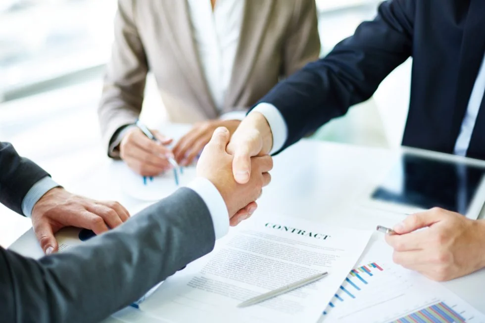 businessmen shaking hands